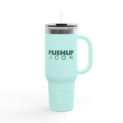 Inspirational Insulated Travel Mug - 40oz with Pushup Icon Design