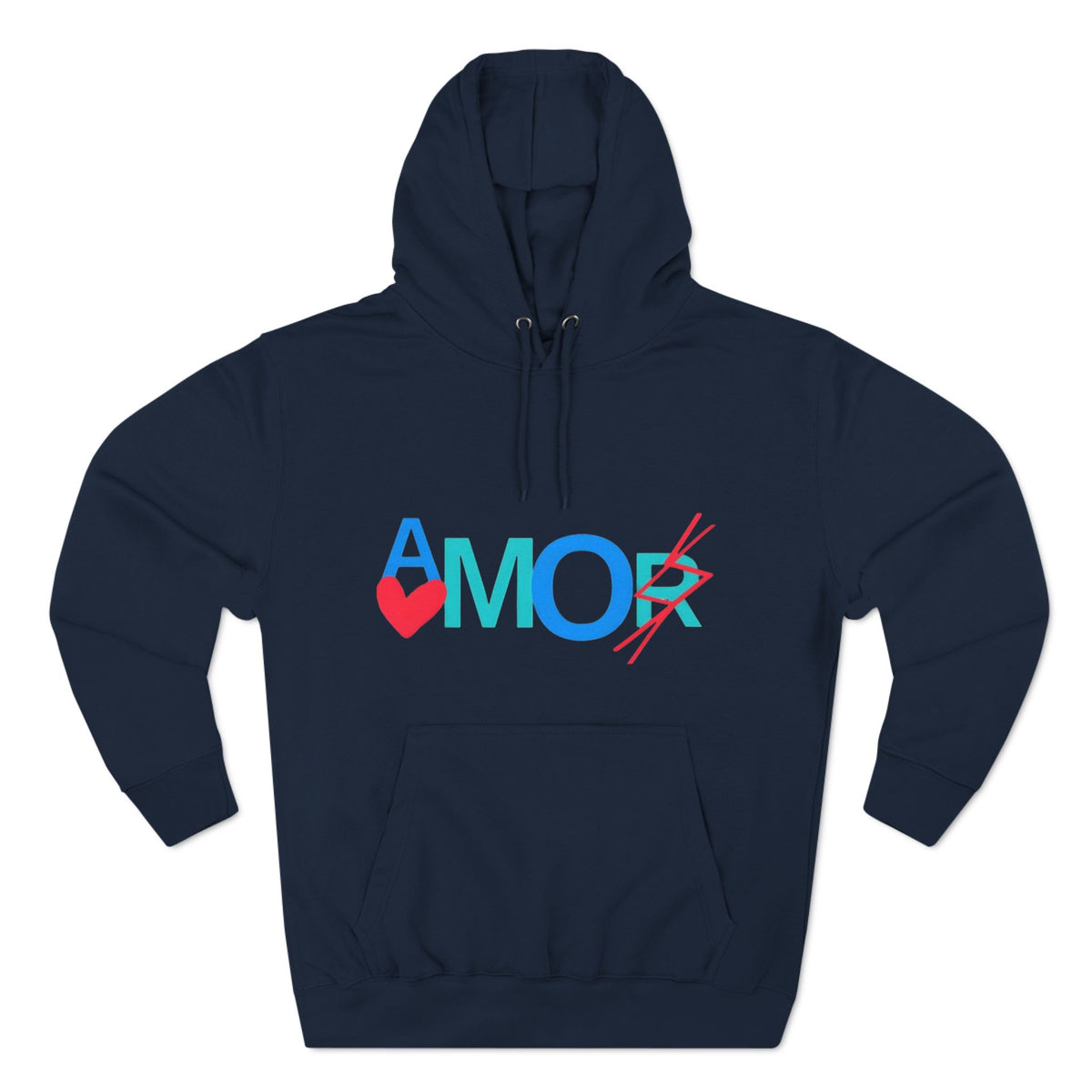 Amor Three-Panel Fleece Hoodie