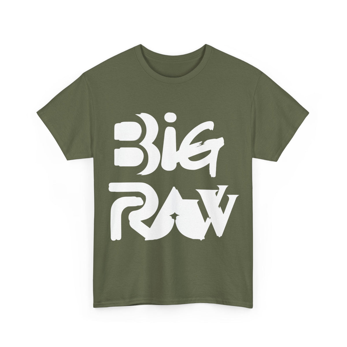 Big Raw Unisex Heavy Cotton Tee, Casual Streetwear Shirt, Gift for Him or Her, Everyday Fashion, Graphic Tee, Trendy Apparel Printify