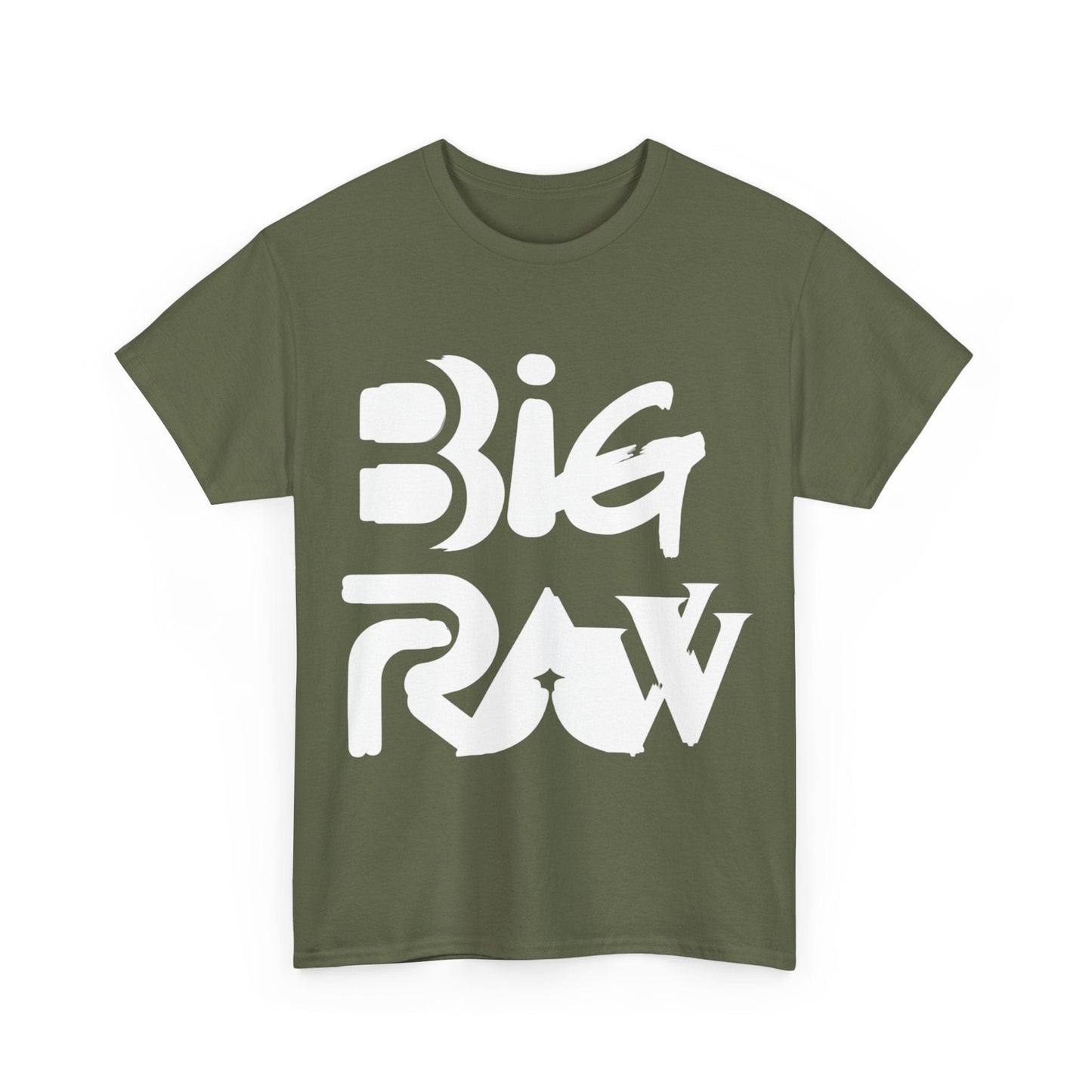 Big Raw Unisex Heavy Cotton Tee, Casual Streetwear Shirt, Gift for Him or Her, Everyday Fashion, Graphic Tee, Trendy Apparel Printify