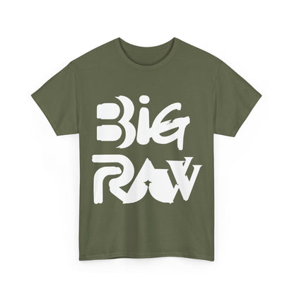 Big Raw Unisex Heavy Cotton Tee, Casual Streetwear Shirt, Gift for Him or Her, Everyday Fashion, Graphic Tee, Trendy Apparel Printify