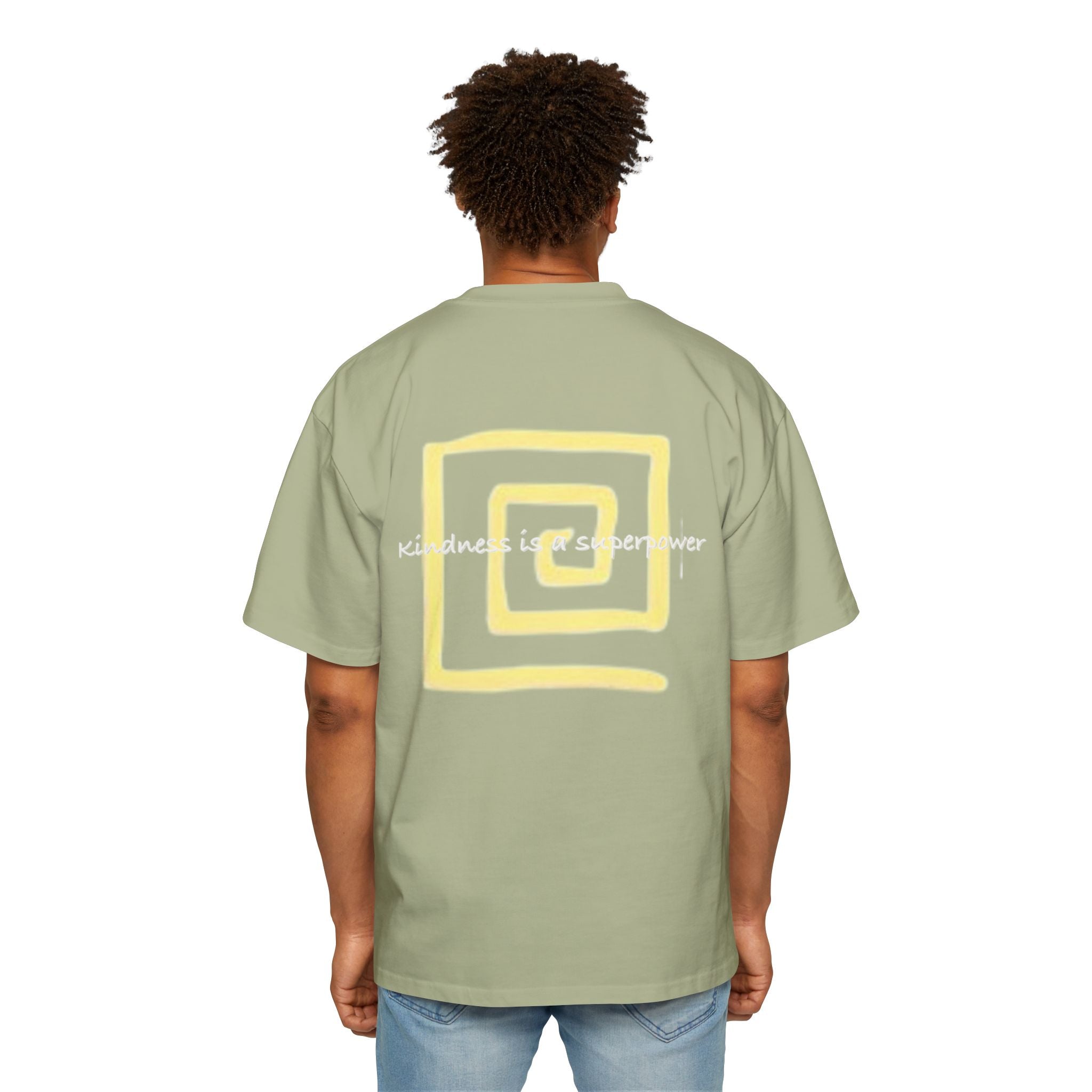 Oversized Tee - Kindness is a Super Power Graphic Design Shirt for Men Printify
