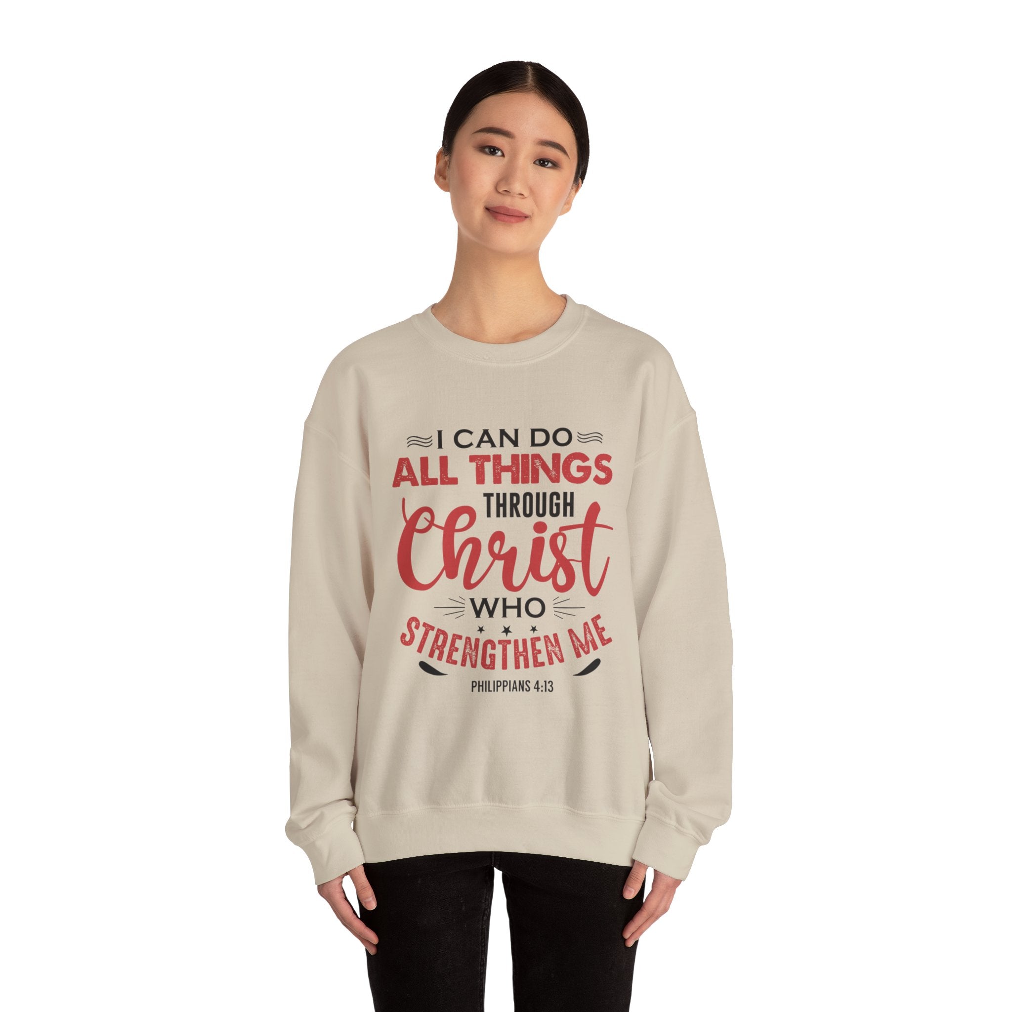 Je peux tout faire à travers le Christ Sweat-shirt unisexe 