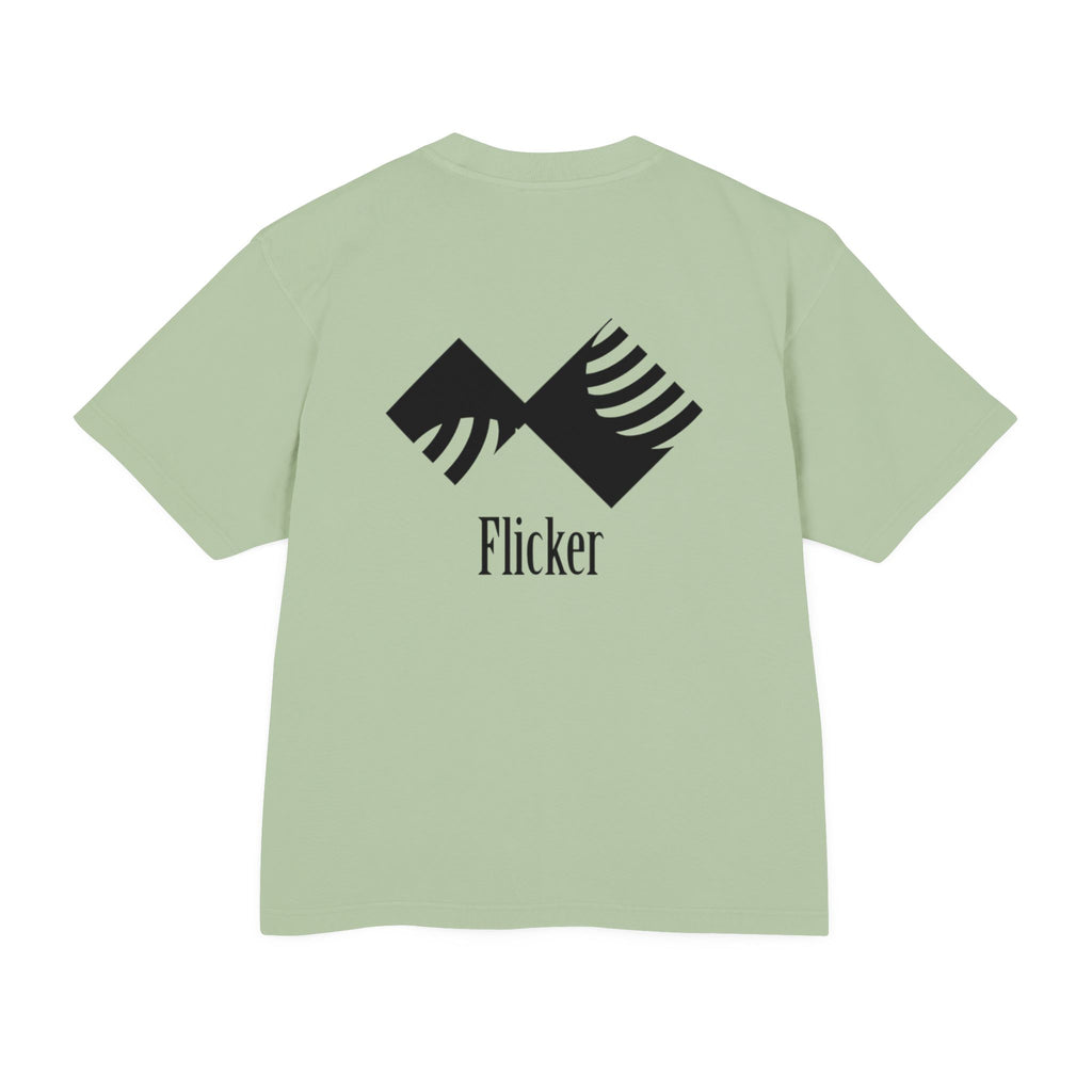 Unisex Urban Heavy Tee - Modern Graphic Design "Flicker" for Streetwear Enthusiasts