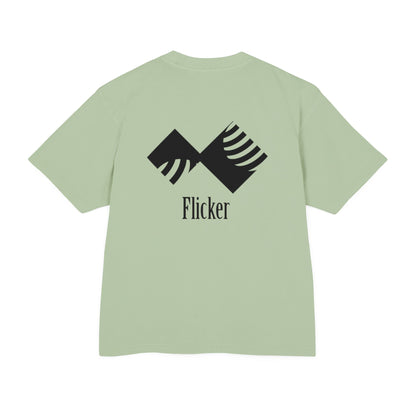 Unisex Urban Heavy Tee - Modern Graphic Design "Flicker" for Streetwear Enthusiasts