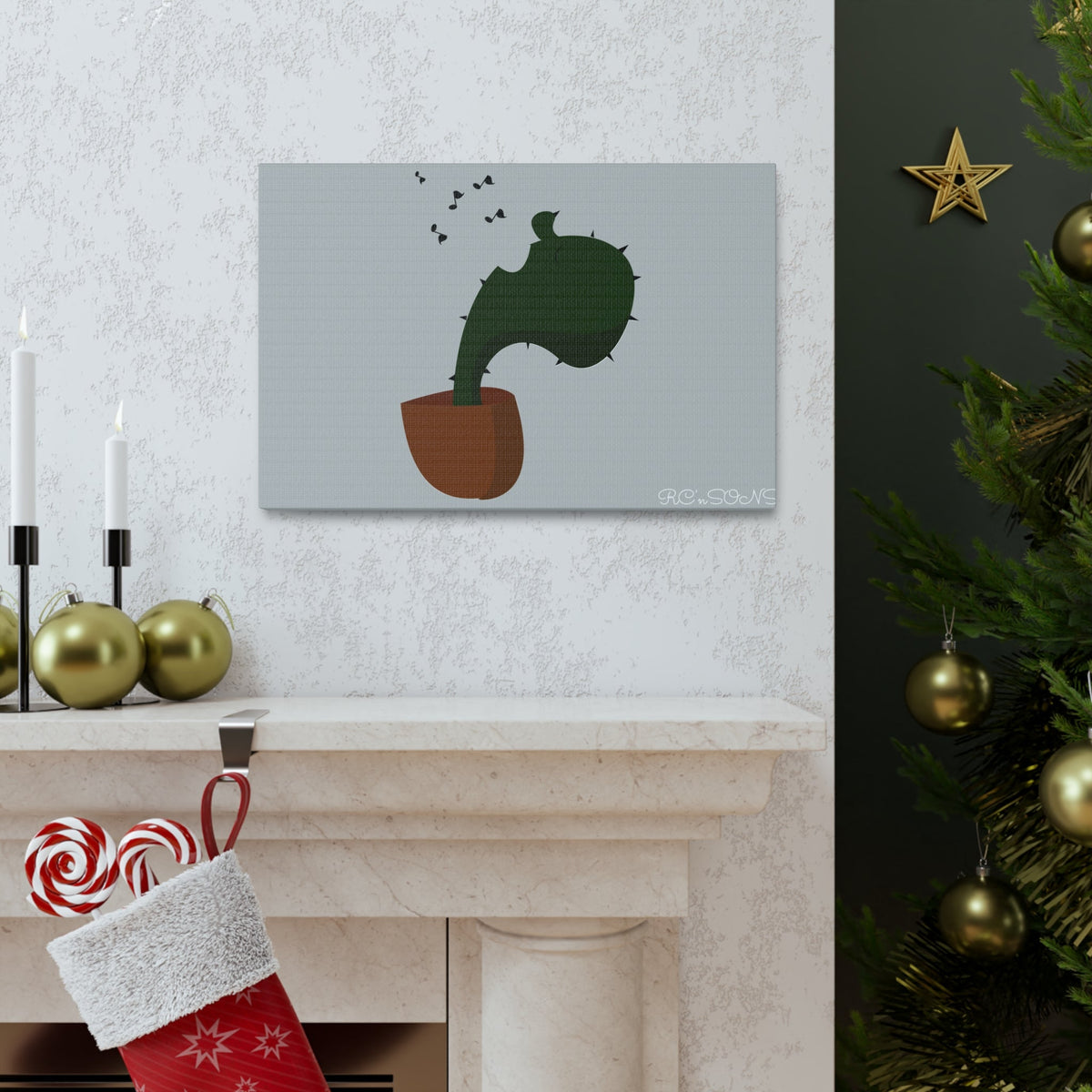 Cactus Design Wall Decor Printify