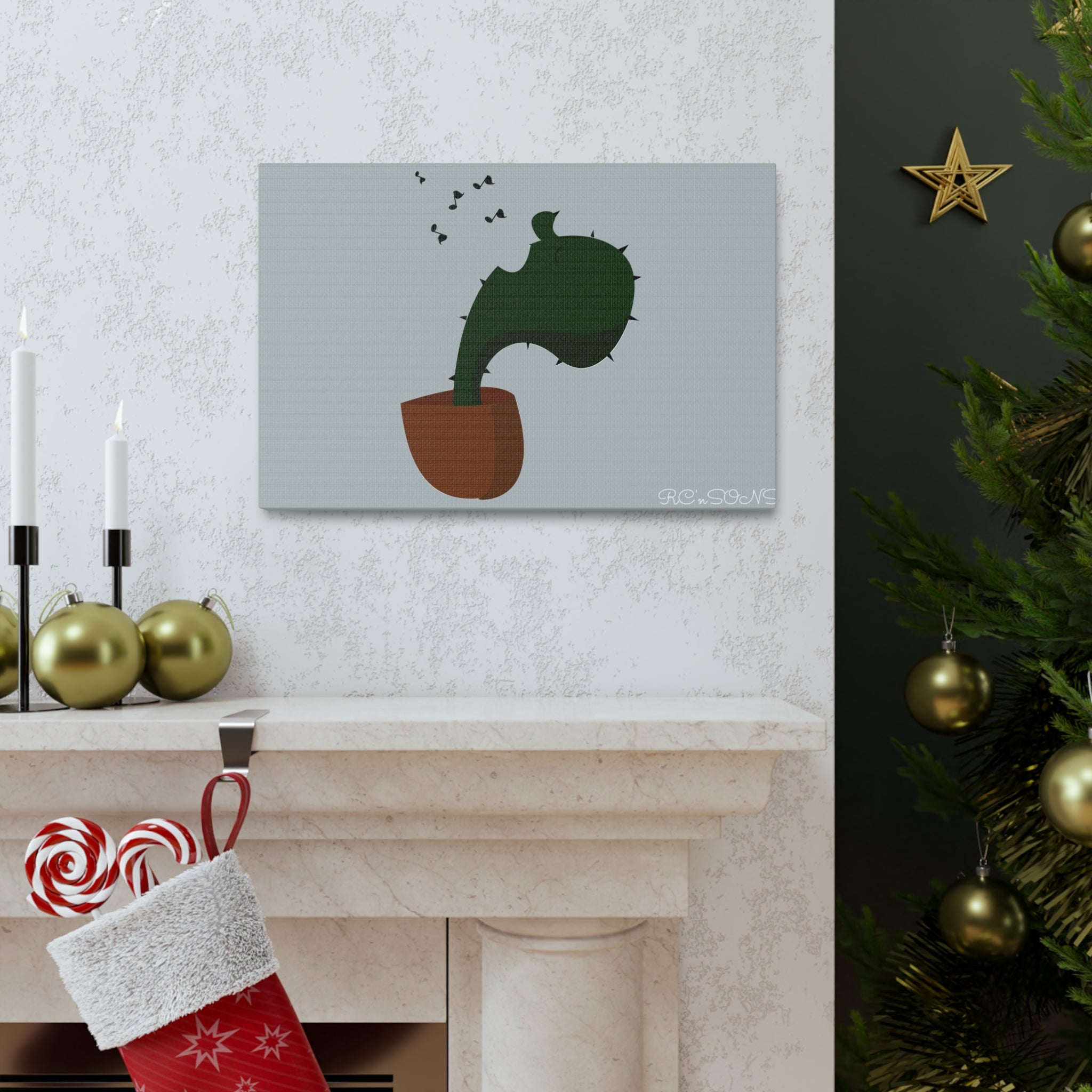 Cactus Design Wall Decor Printify