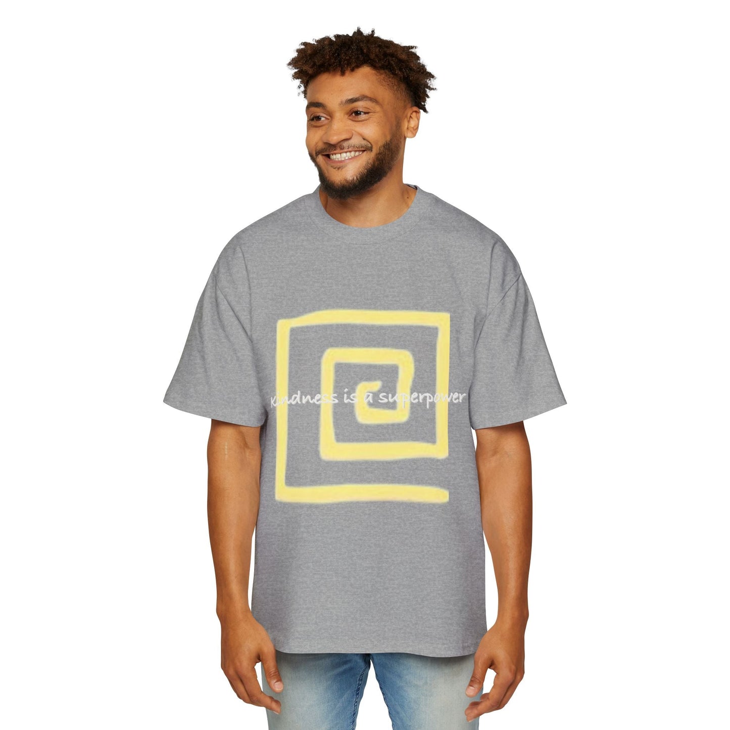 Oversized Tee - Kindness is a Super Power Graphic Design Shirt for Men Printify