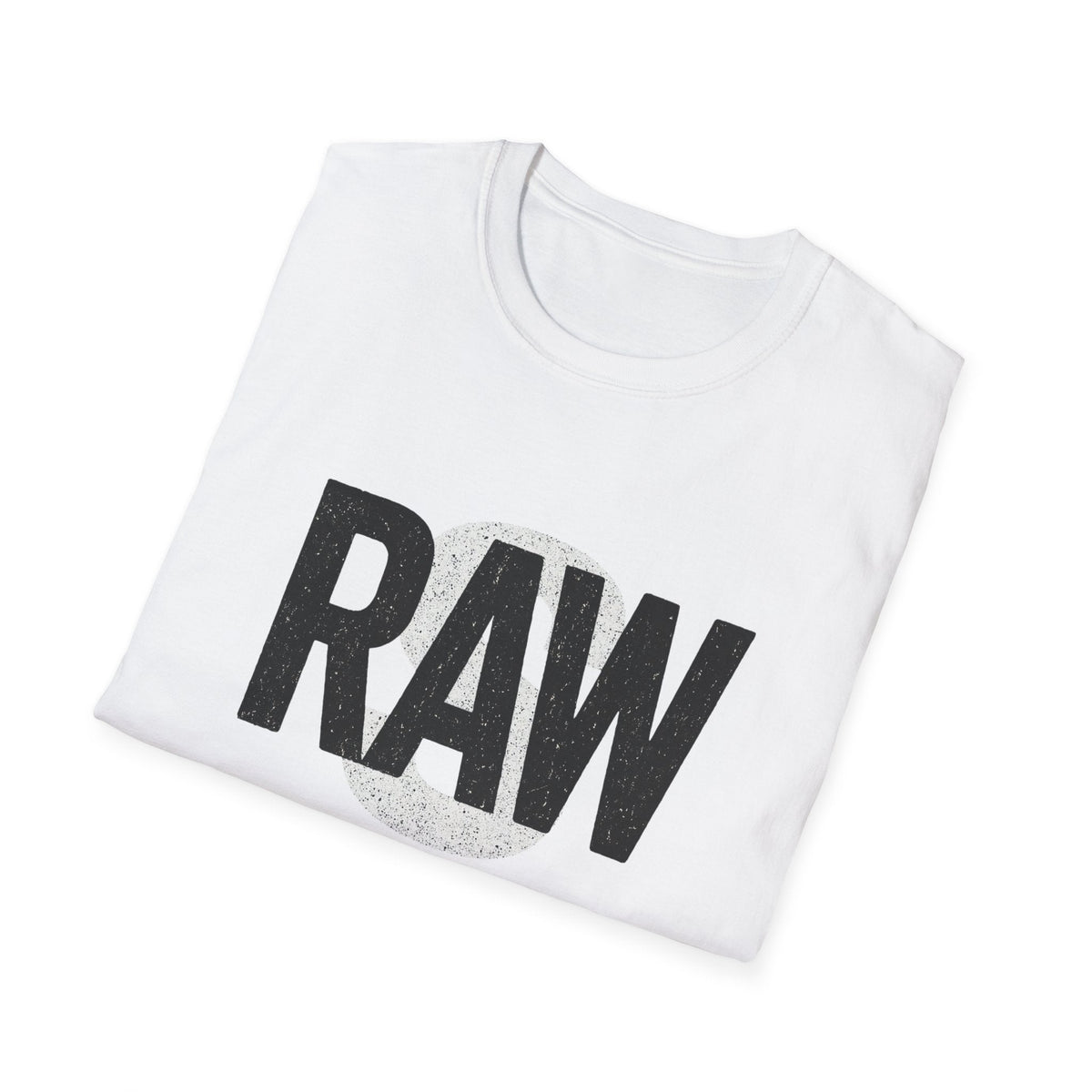 RAW Unisex Softstyle T-Shirt, Casual Graphic Tee, Everyday Wear, Gift for Him or Her, Streetwear Fashion, Summer Essential Printify