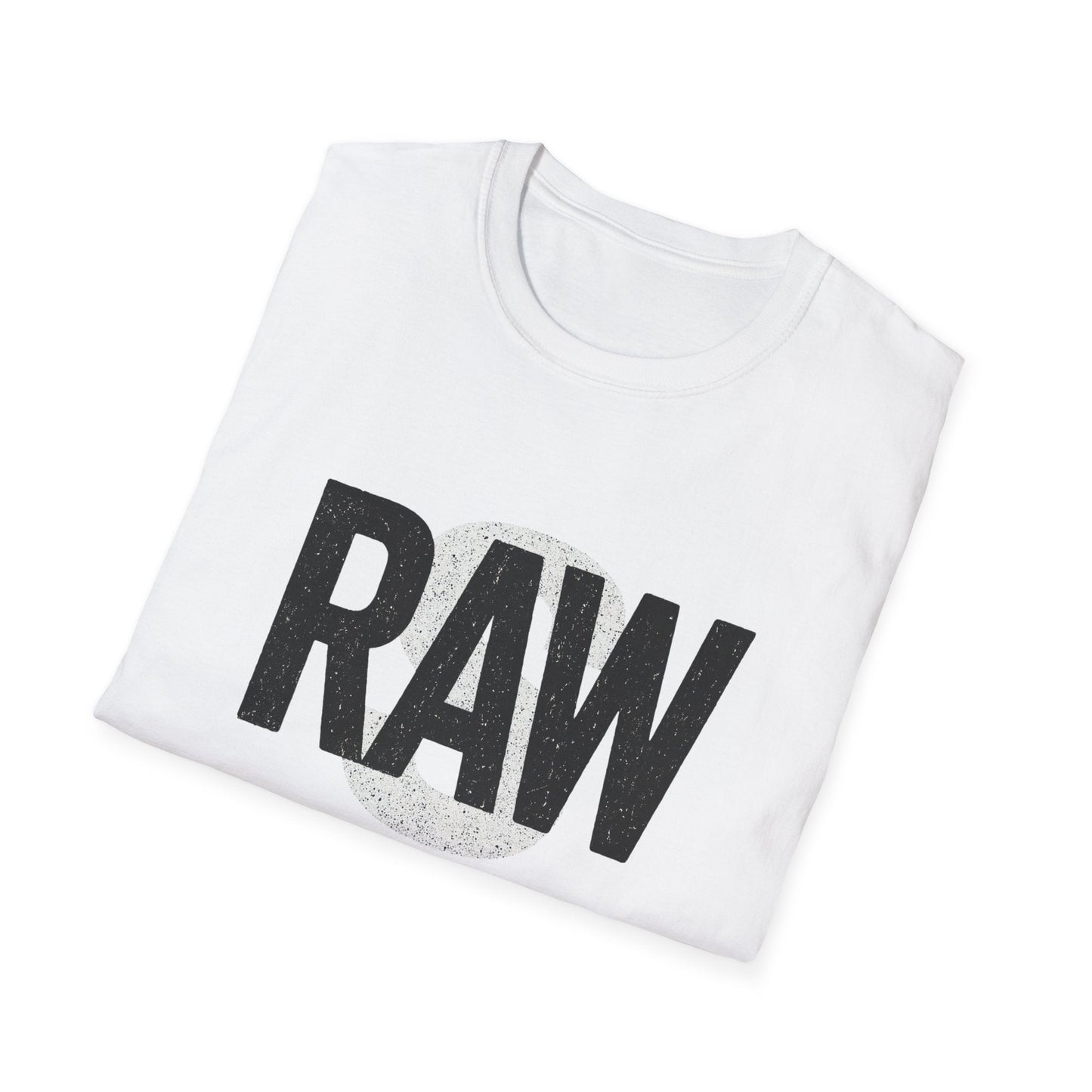 RAW Unisex Softstyle T-Shirt, Casual Graphic Tee, Everyday Wear, Gift for Him or Her, Streetwear Fashion, Summer Essential Printify