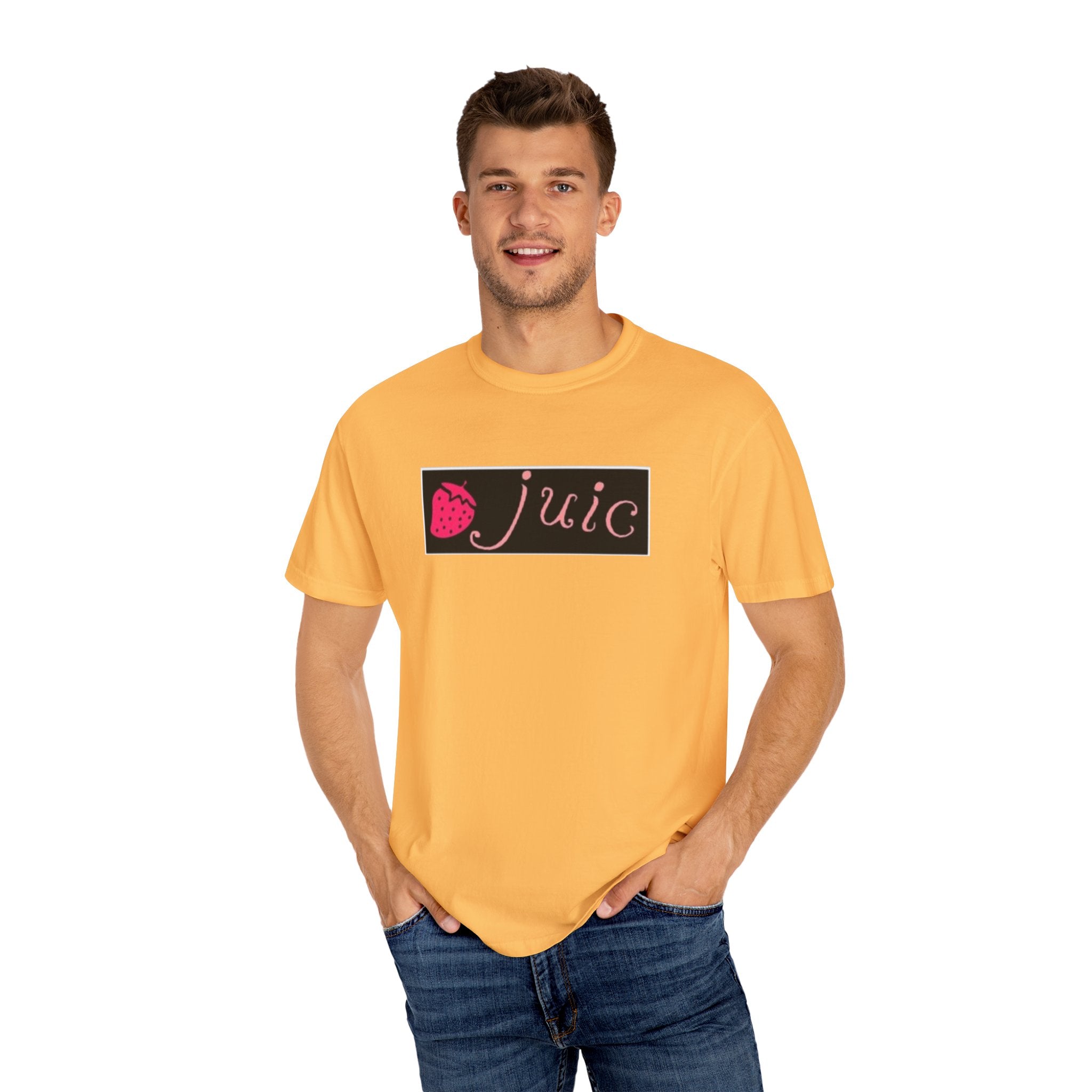 Strawberry JUIC Unisex T-Shirt, Cute Graphic Tee, Summer Apparel, Gift for Fruit Lovers, Trendy Fashion, Casual Wear