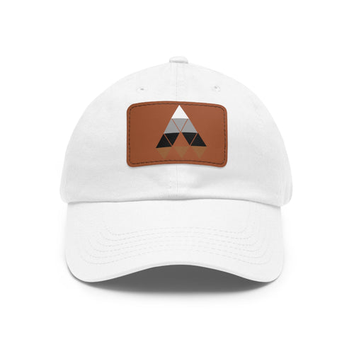 Stylish Dad Hat with Leather Patch - Adjustable Cap for Outdoor Adventures, Gift for Dad, Summer Fashion, Casual Look, Unique Accessory Printify