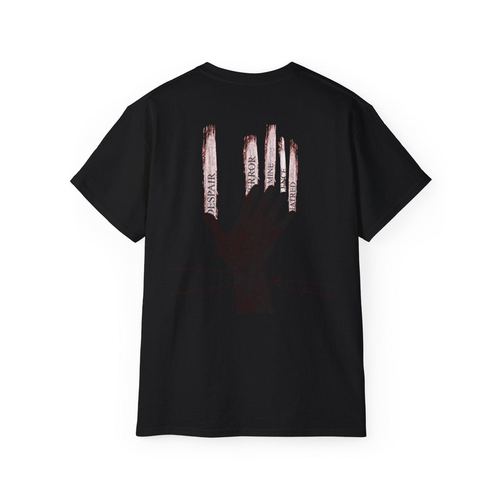 Bold Graphic Tee, Hand and Barbed Wire Design, Unisex Casual Shirt, Unique Art Apparel, Gift for Art Lovers Printify