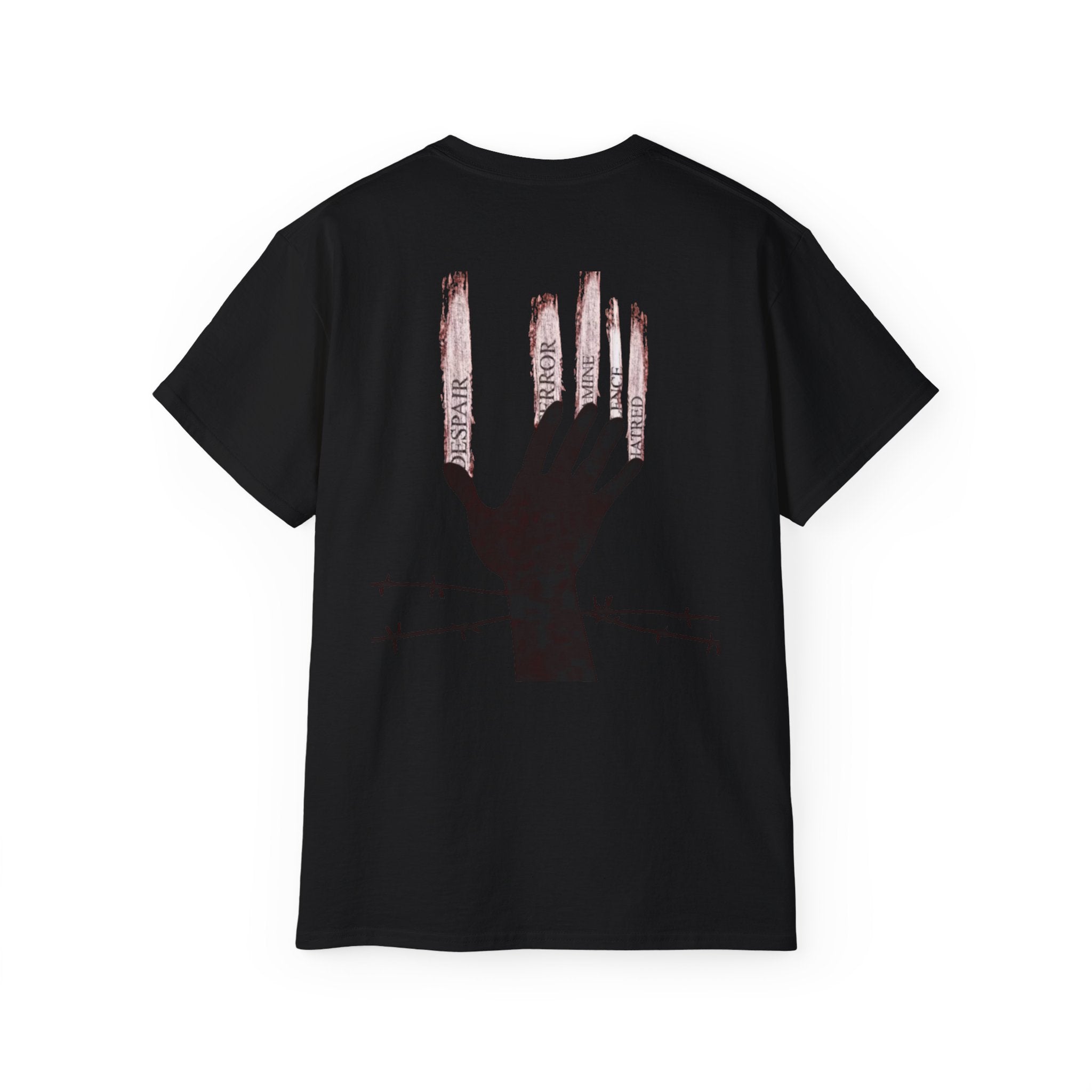 Bold Graphic Tee, Hand and Barbed Wire Design, Unisex Casual Shirt, Unique Art Apparel, Gift for Art Lovers Printify