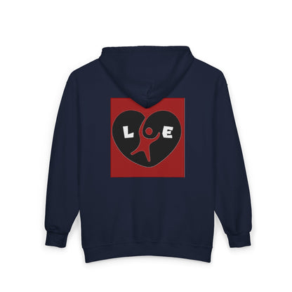 Heart Love Graphic Zip Hoodie, unisex Printify