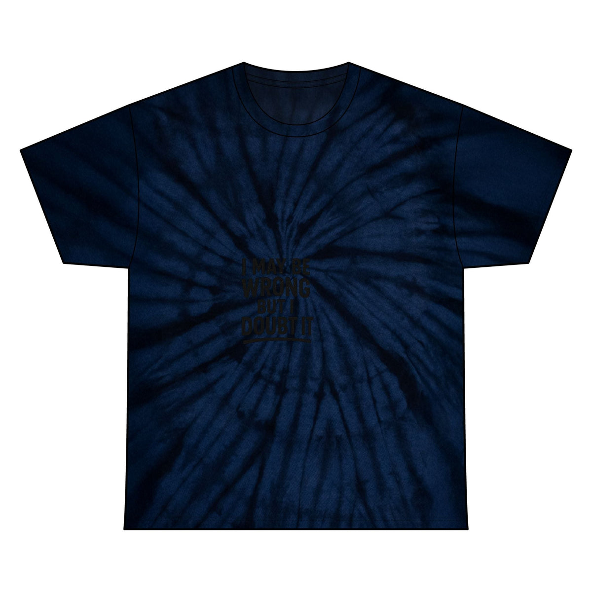 Navy Tie Dye Tee  Unisex Cotton Shirt Printify