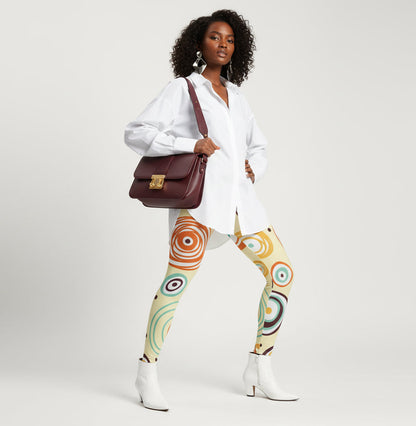 Stretchy Leggings with 'mary go' Design Printify