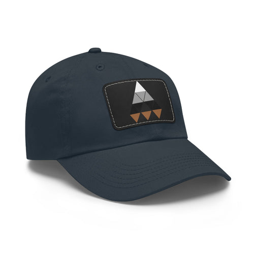 Stylish Dad Hat with Leather Patch - Adjustable Cap for Outdoor Adventures, Gift for Dad, Summer Fashion, Casual Look, Unique Accessory Printify