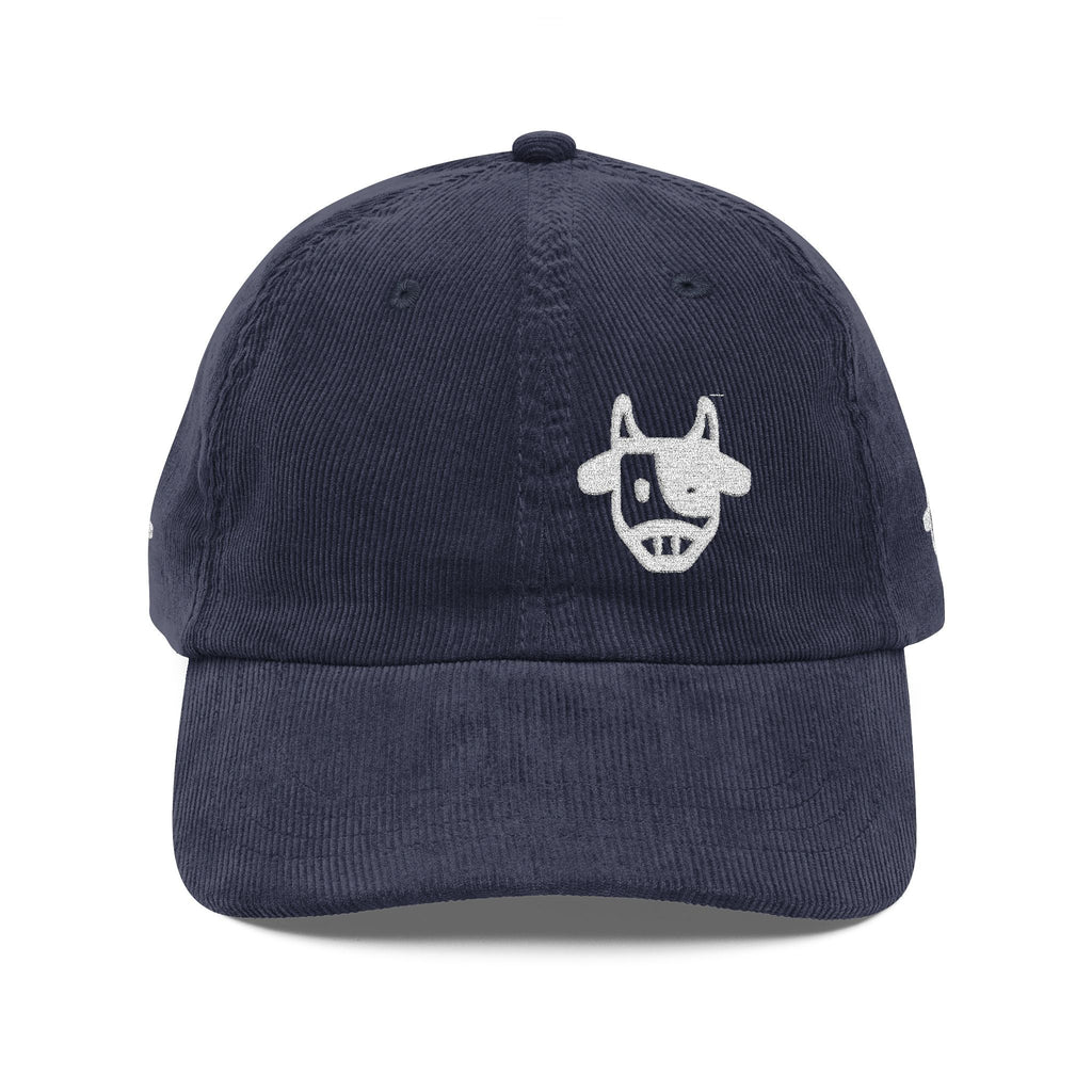 Corduroy Cap with Embroidered Design, Trendy Accessories for Fashion Lovers, Unique Gift for Holidays, Casual Daily Wear Printify