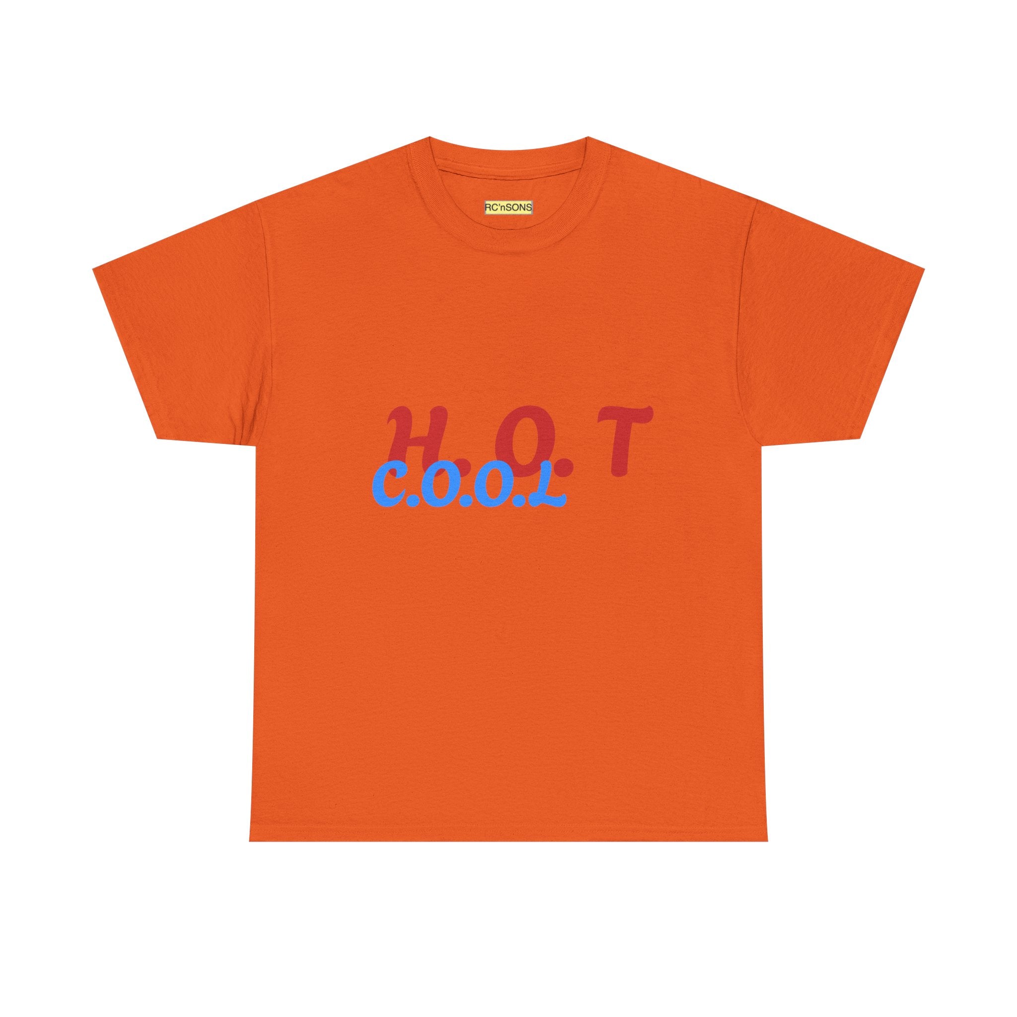Cool & Trendy Unisex Heavy Cotton Tee - H.O.T. C.O.O.L. Graphic Shirt, Casual Wear, Gift for Friends, Summer Style, Streetwear Printify