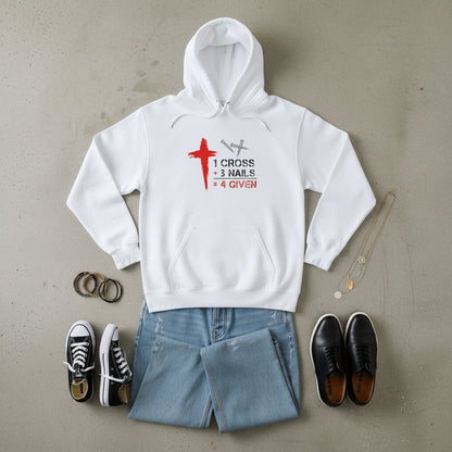 1Cross 3Nails 4Given Unisex Hoodie Printify