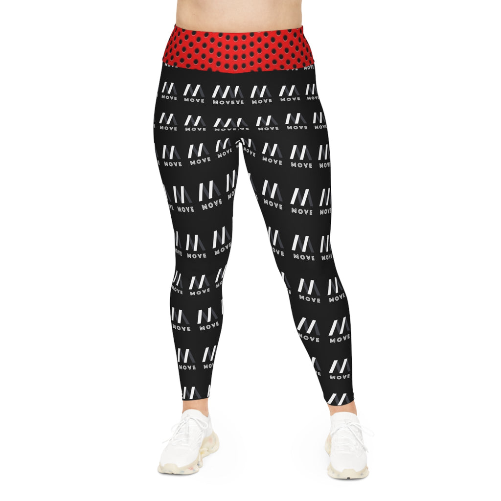 Active Plus Size Leggings - Move Your Body, Comfortable Fitness Wear, Workout Gear, Casual Athleisure, Gift for Her Printify