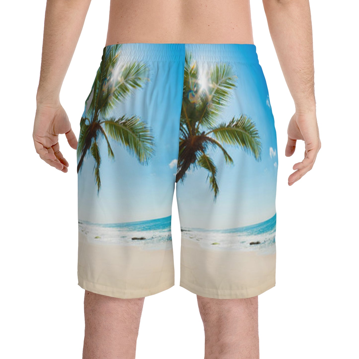 Men's Elastic Beach Shorts (AOP)