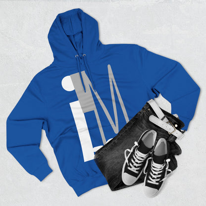 Hoodie with 'I'M zOk' Design - Three-Panel Fleece