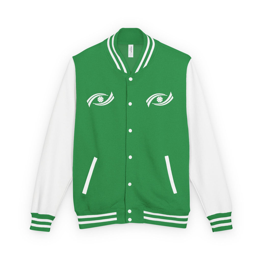 Unisex Heavyweight Letterman Jacket - Eyes Wide Open, Cozy Stylish Outerwear, Great for Game Days, Unique Gift for Teens, Trendy [...] Printify