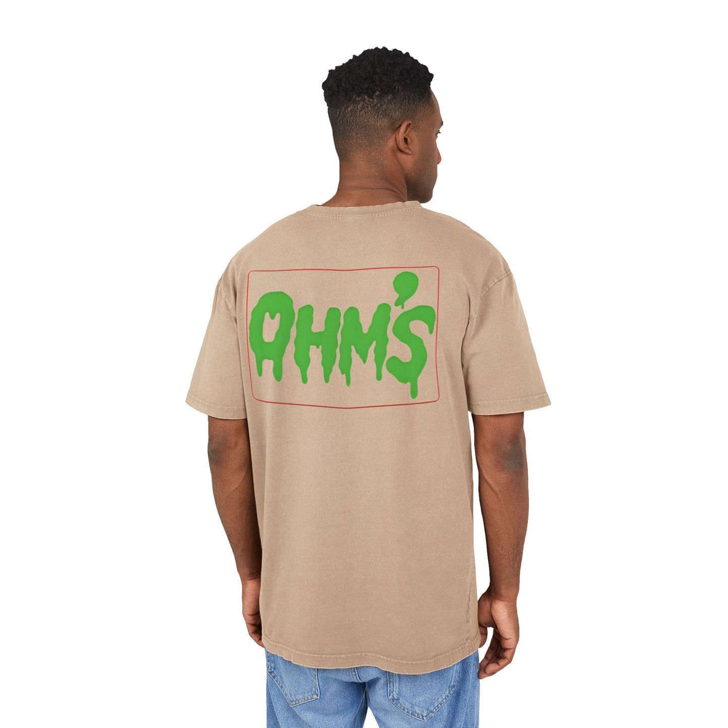 T-Shirt Olm’s Mann Acid Washed Heavy Oversize Tee for Men