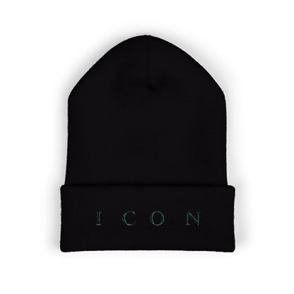 Stylish Icon Embroidered Cuffed Beanie for Trendy Winters