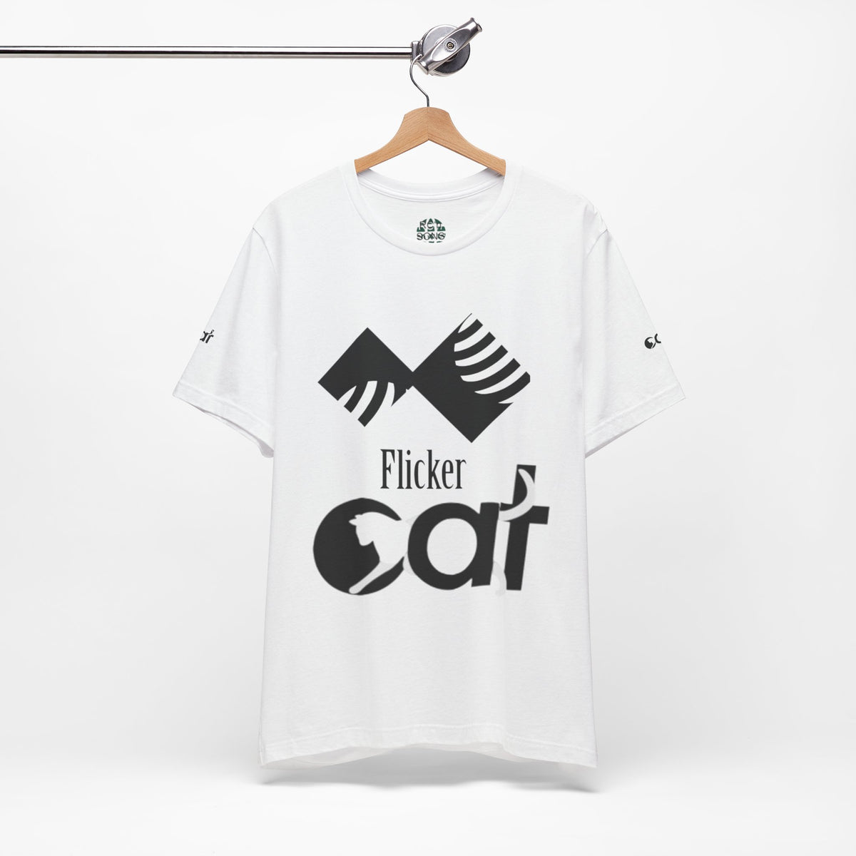 Flicker Cat Graphic Tee - Unisex Jersey Short Sleeve T-Shirt for Cat Lovers