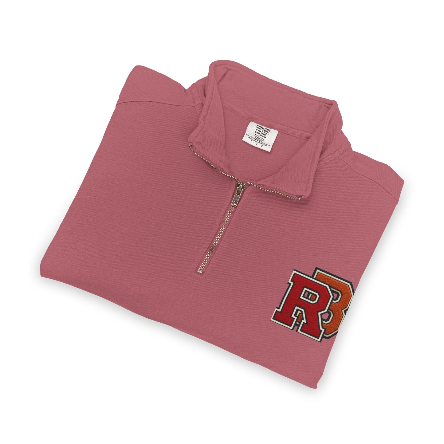 Quarter-Zip Sweatshirt — Retro 'RB' Varsity Logo Pullover Printify