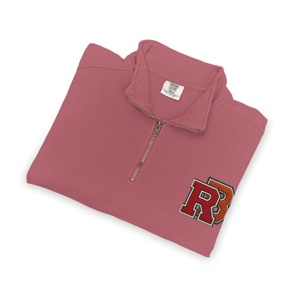 Quarter-Zip Sweatshirt — Retro 'RB' Varsity Logo Pullover Printify