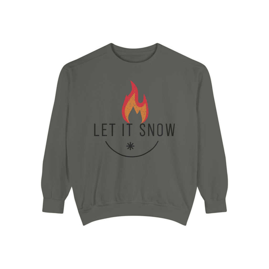Let It Snow Unisex Garment-Dyed Sweatshirt