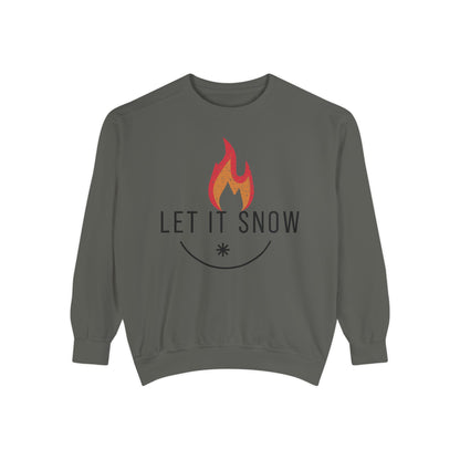 Let It Snow Unisex Garment-Dyed Sweatshirt