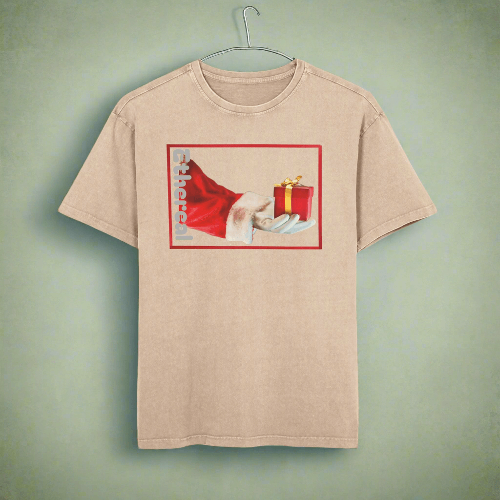 Tee Santa Claus Acid Washed Men's Oversize Heavy