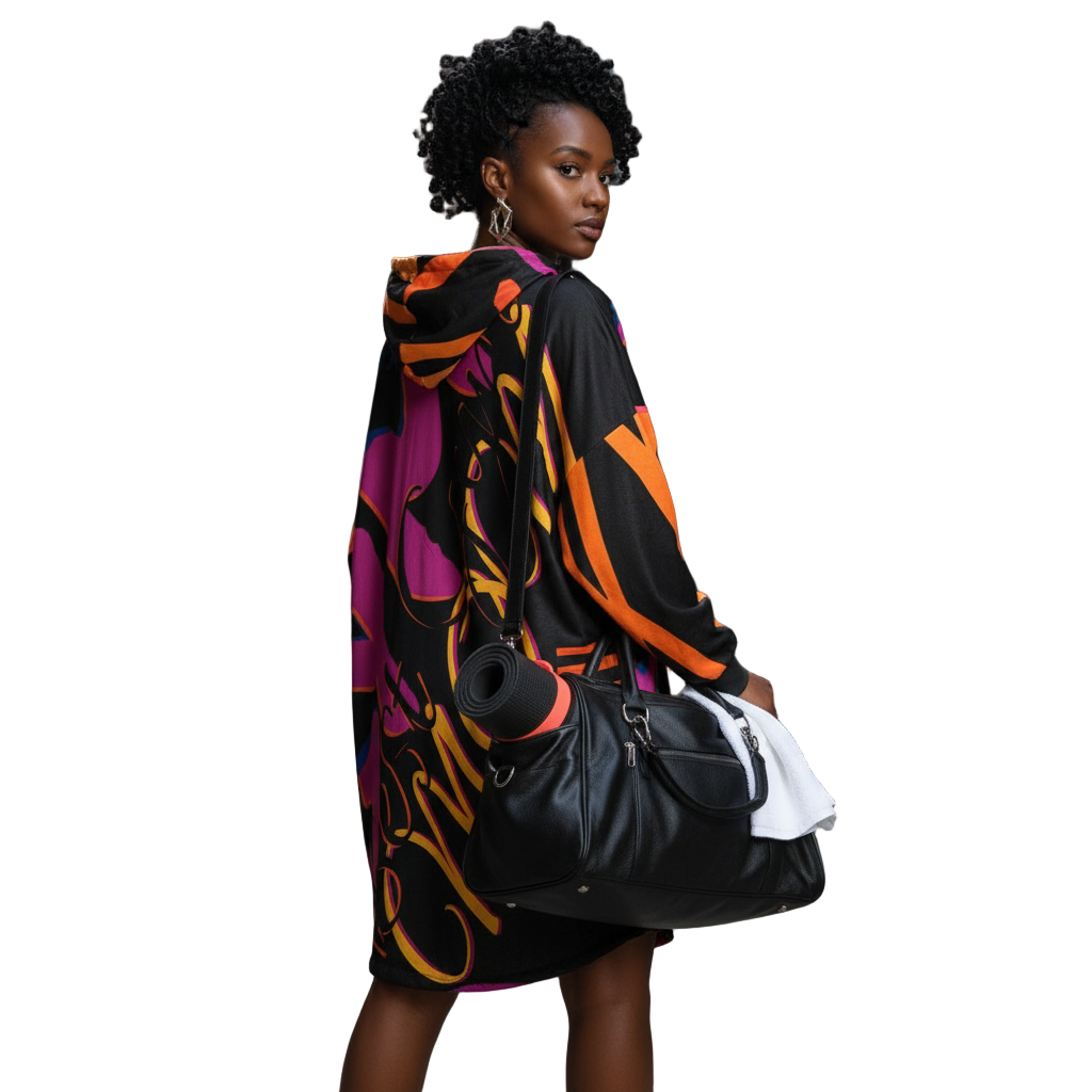 Bold Graphic Unisex Hooded Blanket - Perfect for Gym Lovers & Cozy Nights Printify