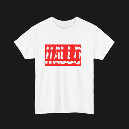 Bold "HALLO" Unisex Heavy Cotton Tee - Casual Style for Everyday Wear