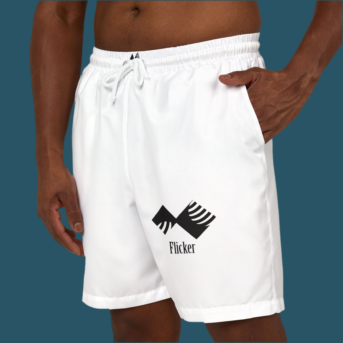 Flicker Unisex Swim Shorts - Stylish Beachwear for Summer Fun