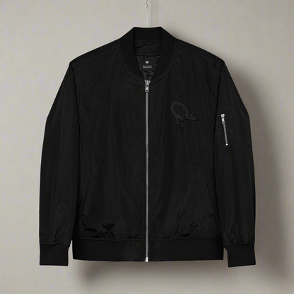 Embroidered Bomber Jacket - Eco-Friendly Art Jacket