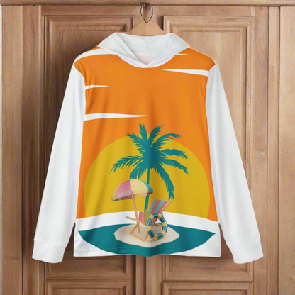 Hoodie with 'i land' Design - Men's Sports Warmup