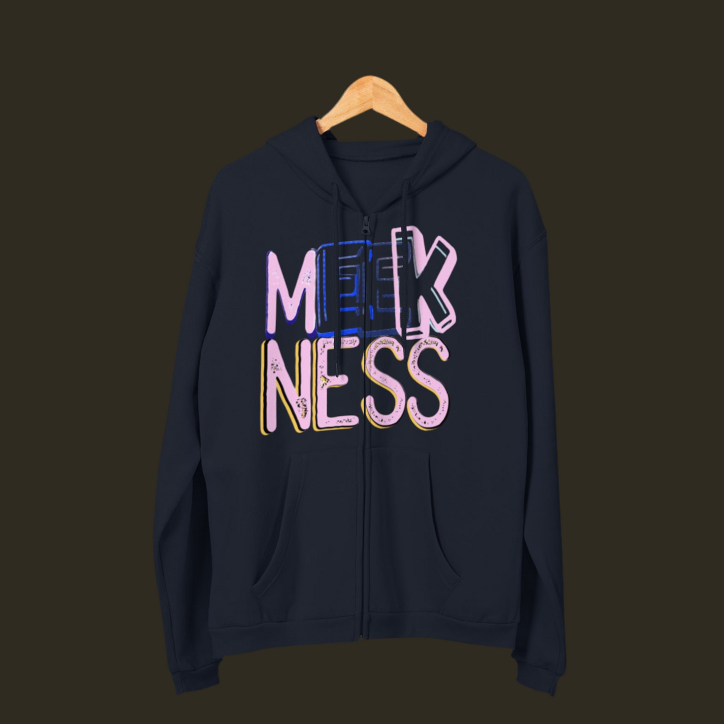 Meekness Unisex Hooded Zip Sweatshirt - Stylish Graphic Zip Hoodie for Everyday Comfort