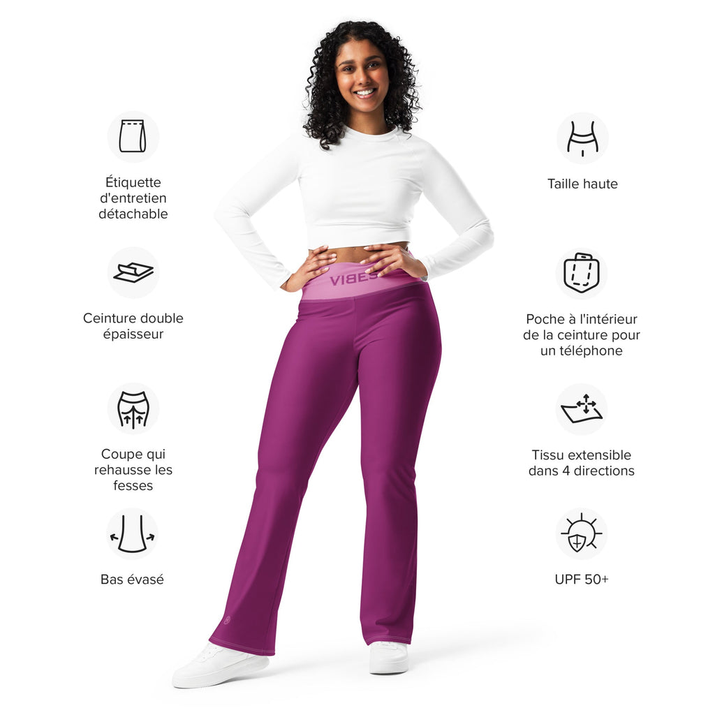 TOV Leggings mit Schlag | VIBES (Pink)